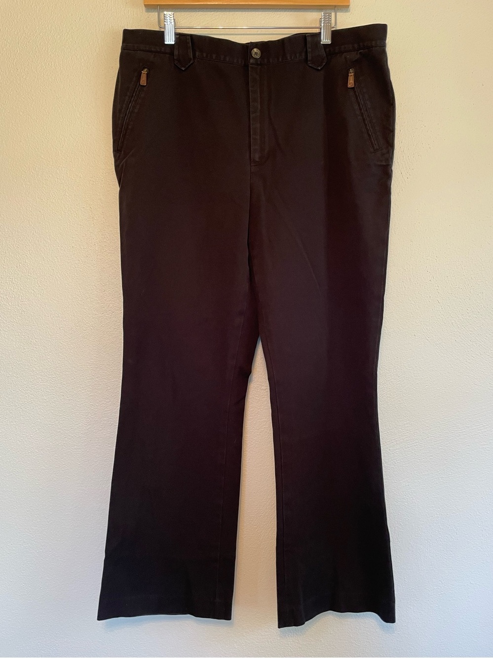 Ralph Lauren Black Flare Chino Pants size 16